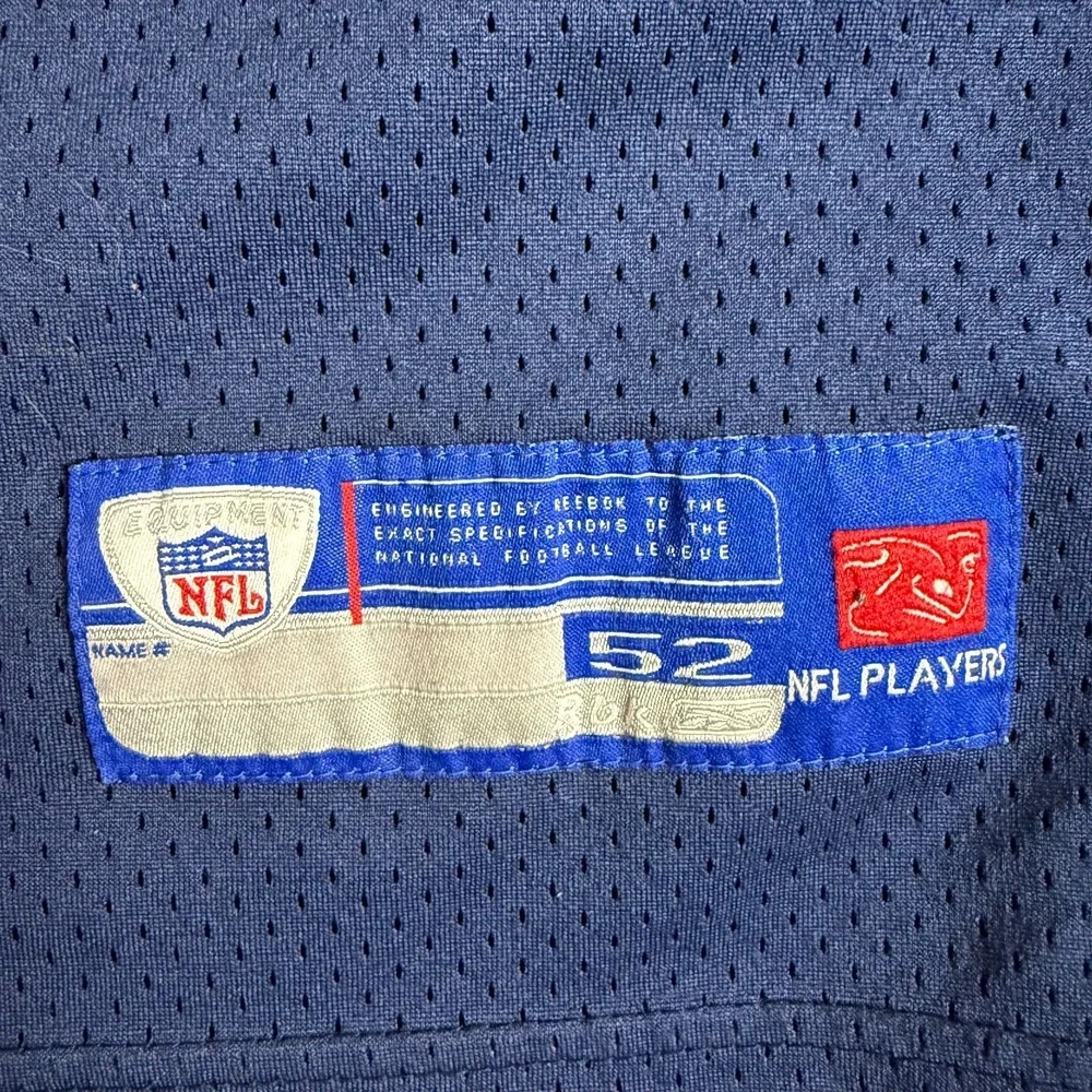 New England Patriots #81 Reebok NFL Equipment Authentic Jersey Sz‎ 52 read